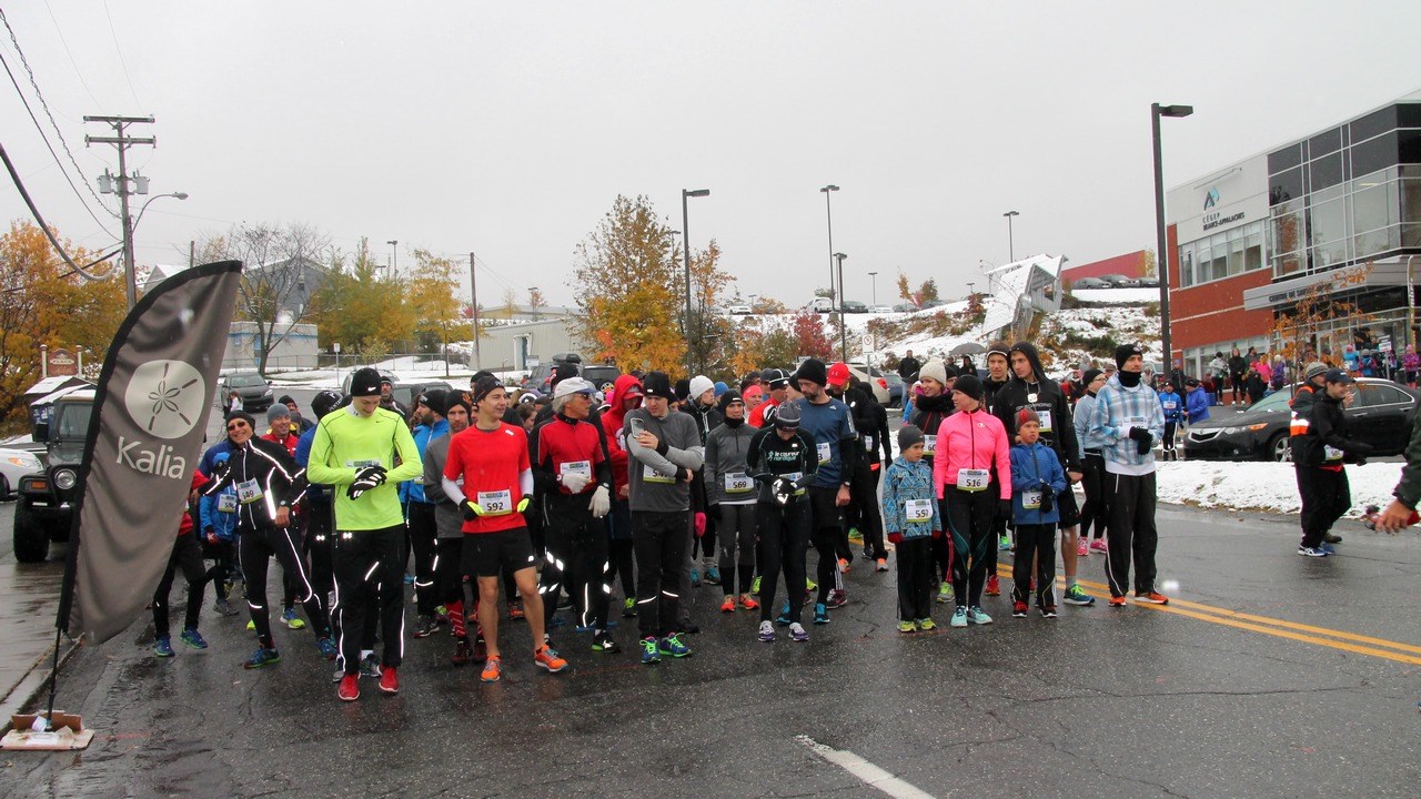 Avant le départ de la course de 5 km.