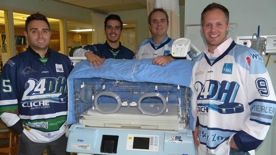François Dupuis, Jean-Daniel Drouin, Carl Breton, Vincent Doyon. Absent sur la photo Louis Larochelle