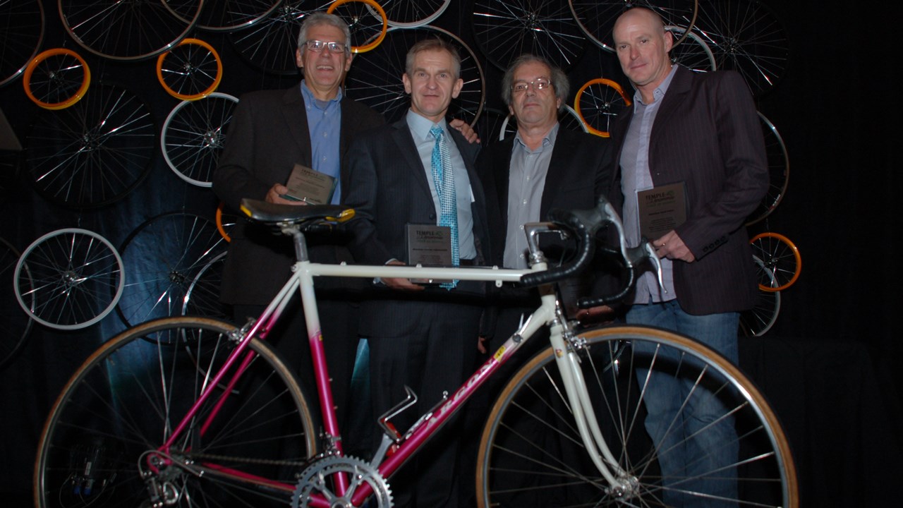 De gauche à droite: Jean Néron (représentant Majella Tremblay), Czeslaw Lukasewich, Martin Sirois et Gord Fraser.