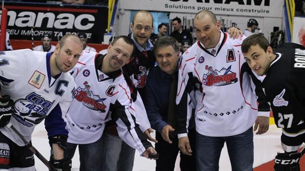 Christian Leblanc en 2013 avec des anciens coéquipiers 