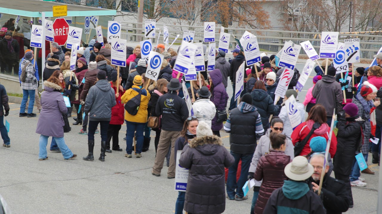 Le mouvement de grève du Front commun intersyndical se poursuit en Beauce
