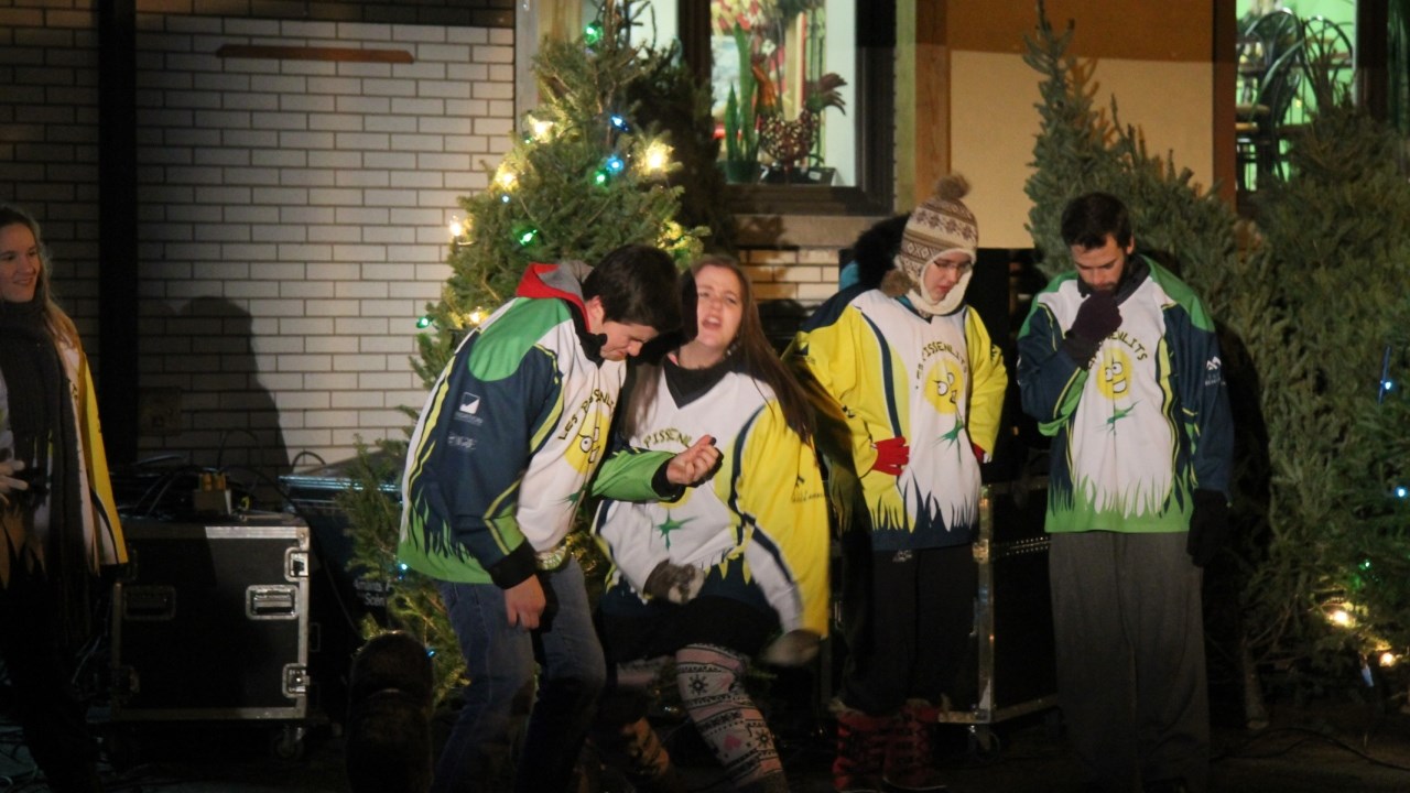 une équipe d’improvisation du Cégep Beauce-Appalaches, les Pissenlits, a démontré ses talents lors d’un match entre les Jaunes et les Verts devant une trentaine de spectateurs.