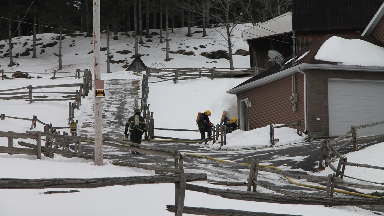 Incendie sur l'avenue Lambert à Beauceville