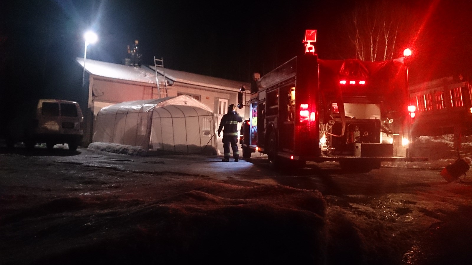 Feu de cheminée à Beauceville