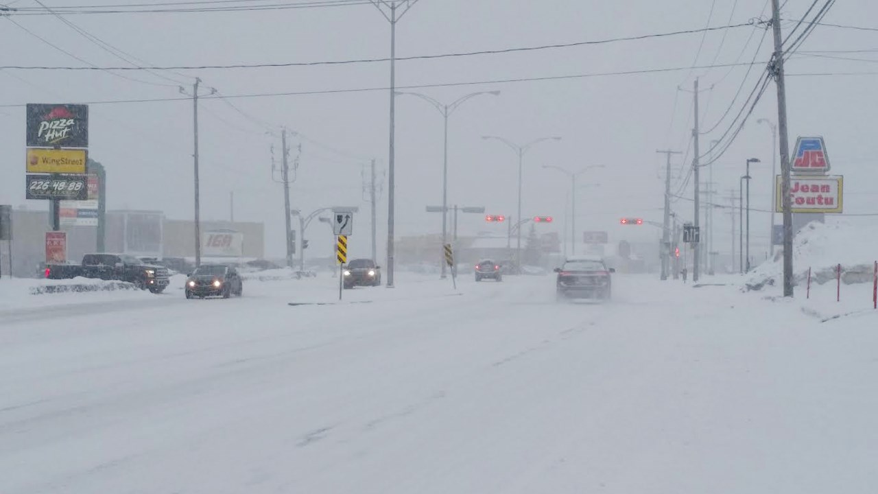Le boulevard Lacroix à 8h30 ce matin.