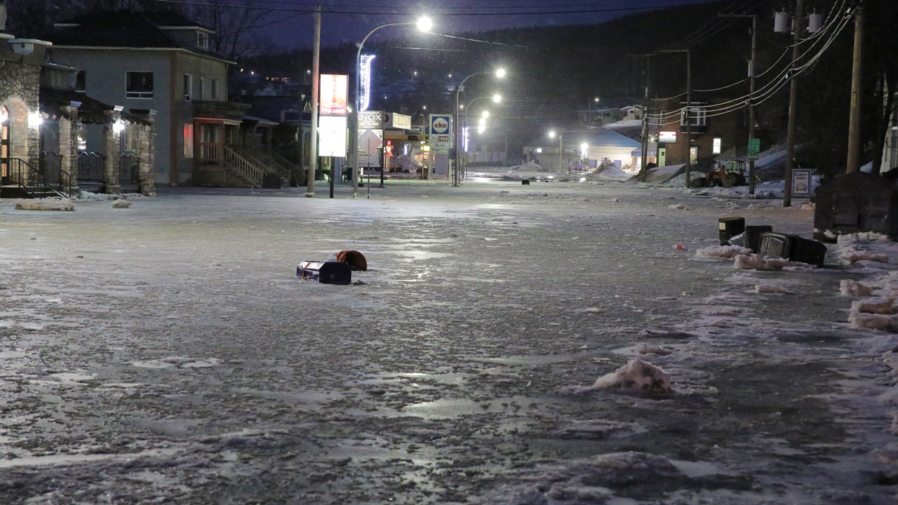 Un embâcle sur la rivière Chaudière cause des inondations à la hauteur de Beauceville