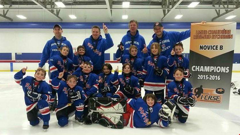 Les Rapides Novice B de Beauce-Nord remportent les séries éliminatoires de la LCRSE
