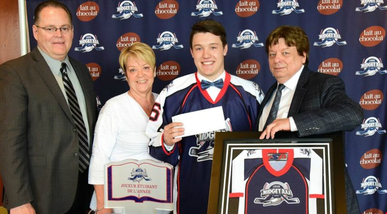 Anthony Poulin reçoit le mérite académique de la Ligue Midget AAA