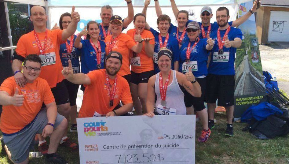 La famille Dumas amasse plus de 7000 $ pour le Centre de prévention du suicide Beauce-Etchemin