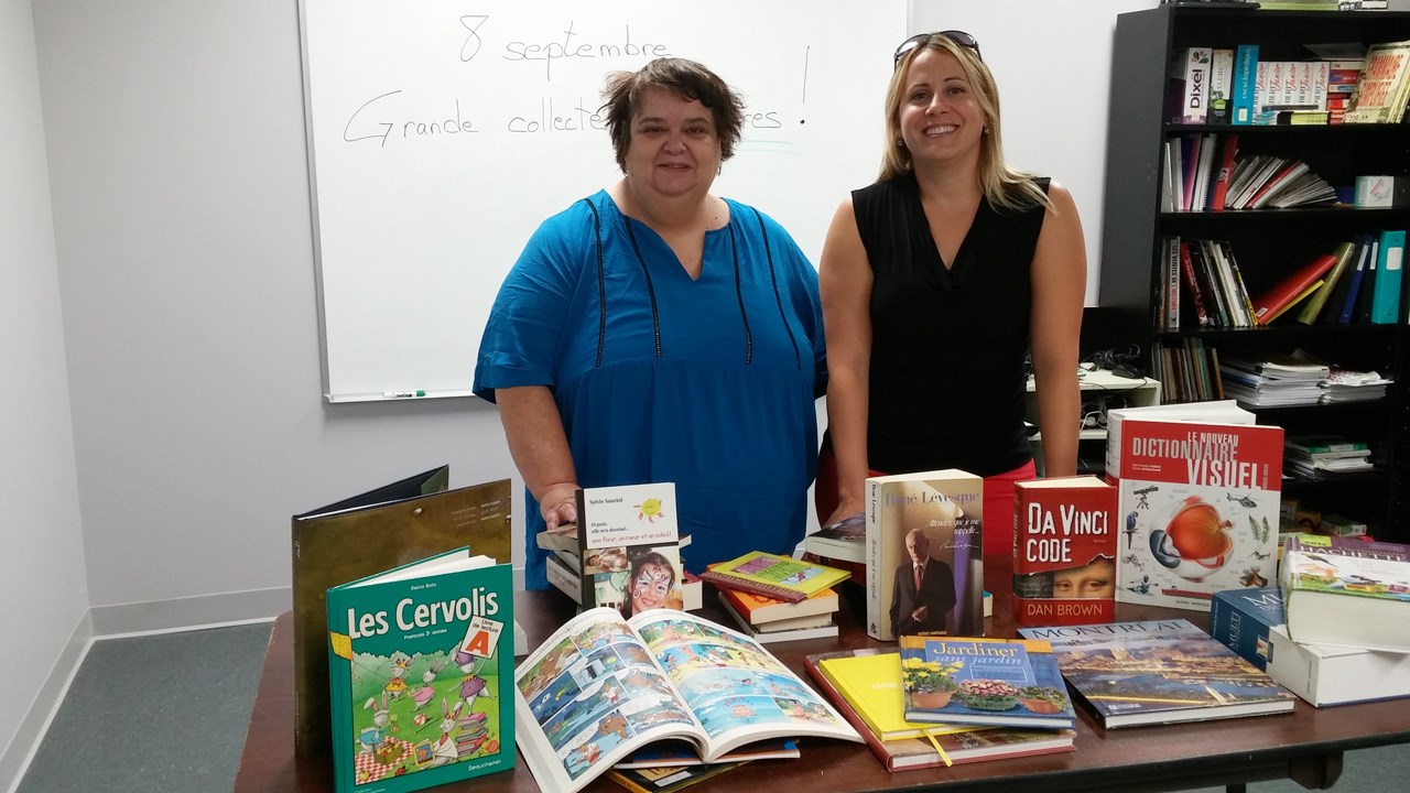De gauche à droite: Céline Leclerc, enseignante et Annie Poulin, directrice d’Alphare.