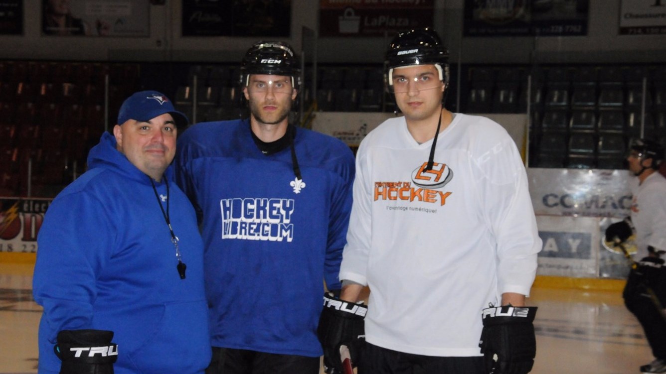 Dean Lygitsakos, Nicolas Blanchard et Nikita Kolesnikovs