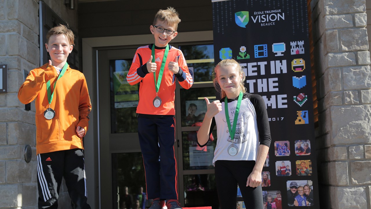Les gagnants du 5km.