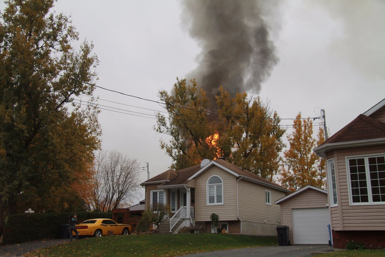 Incendie majeur sur la 1re Avenue Ouest à Saint-Georges