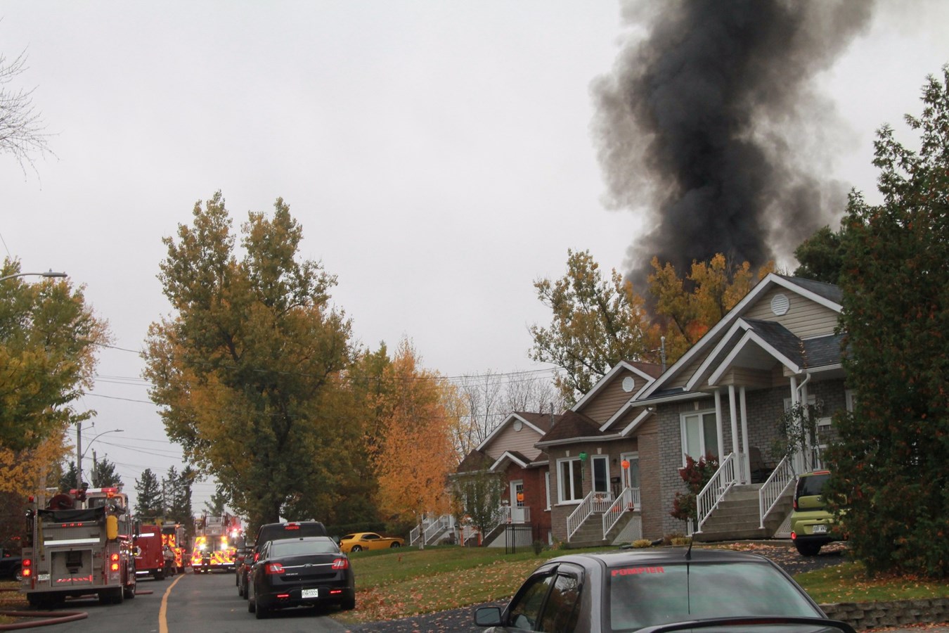 Incendie majeur sur la 1re Avenue Ouest à Saint-Georges