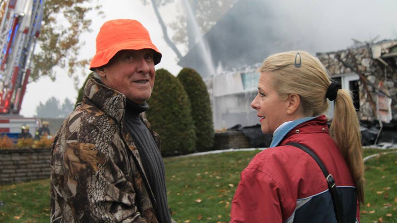 Rock Lessard et Jacynthe Bolduc, assistant au triste spectacle.
