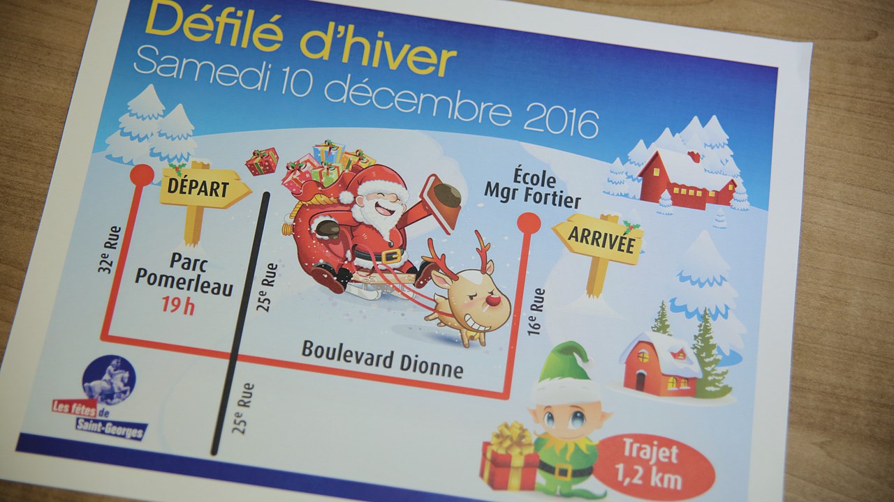 Le parcours 2016 du défilé de Noël.