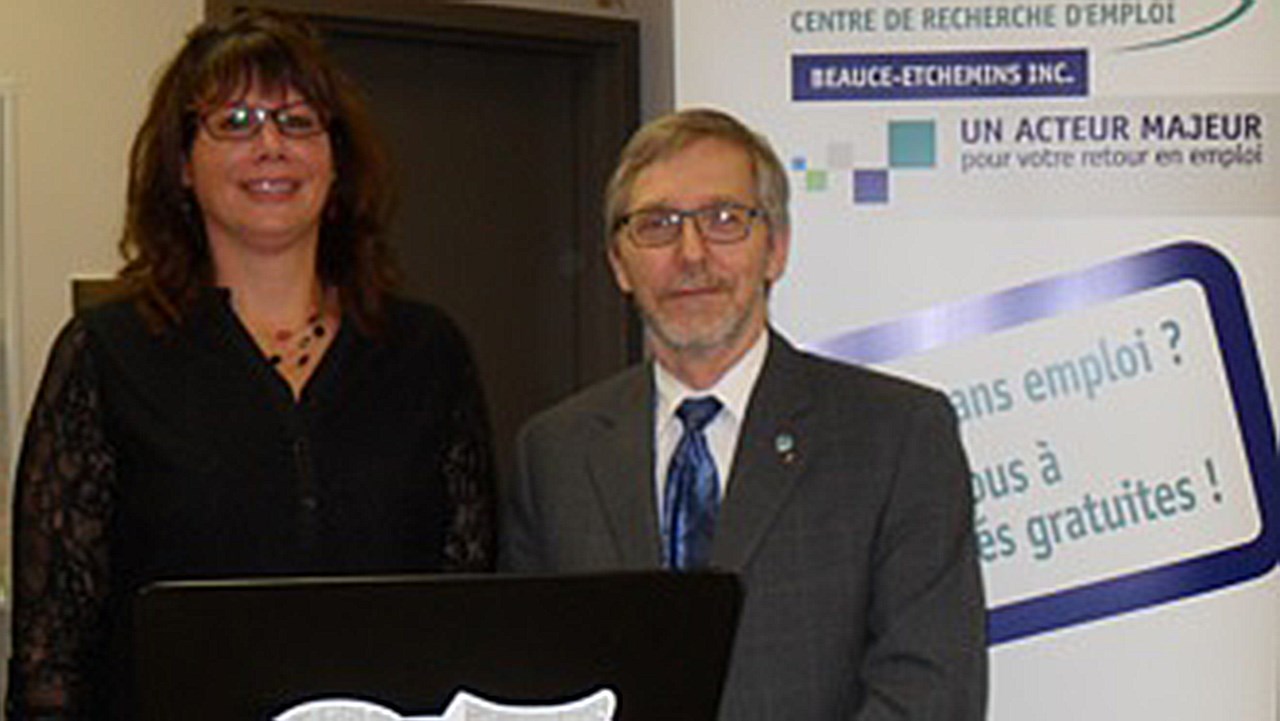 Mélissa Nadeau, directrice générale, et Kenney Binette, président.