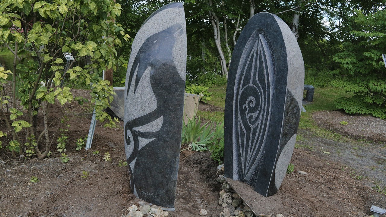Jean-Yves Menez avait réalisé cette sculpture, intitulée Vortex, lors de la troisième édition de l'International de la sculpture de Saint-Georges.