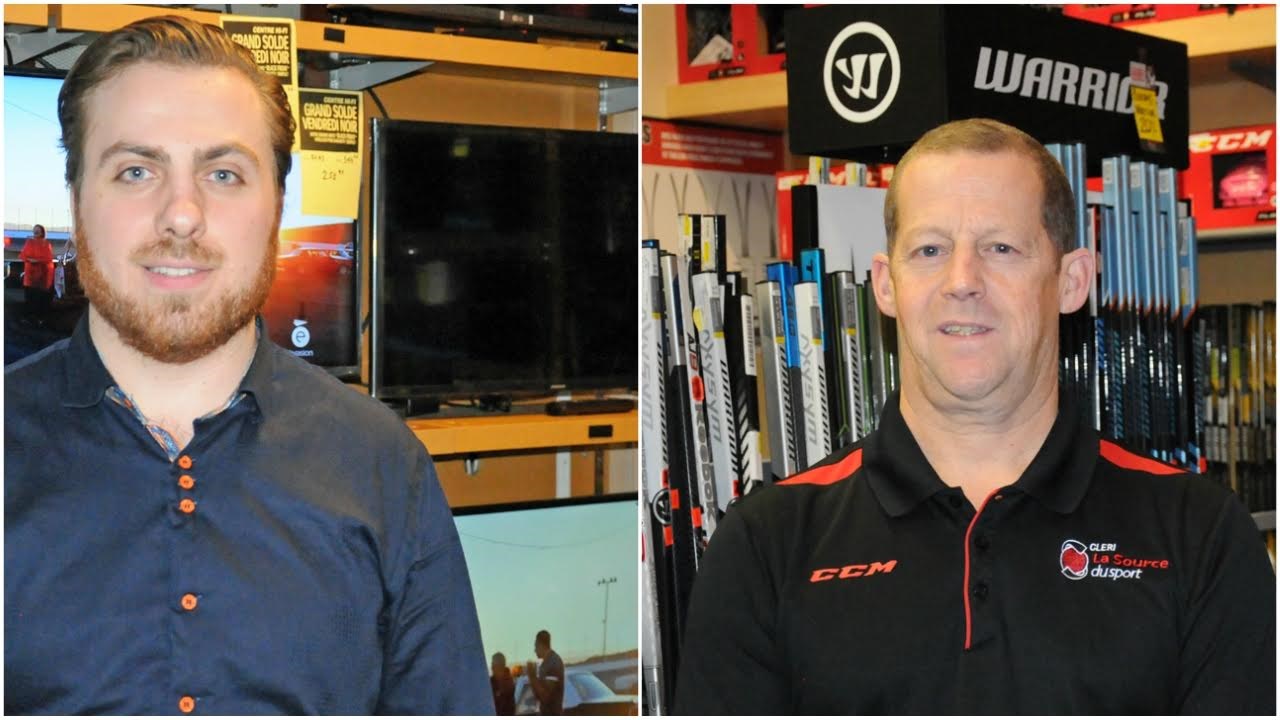 Pierre-André du Centre Hi-Fi et Sylvain du magasin Cléri Sport