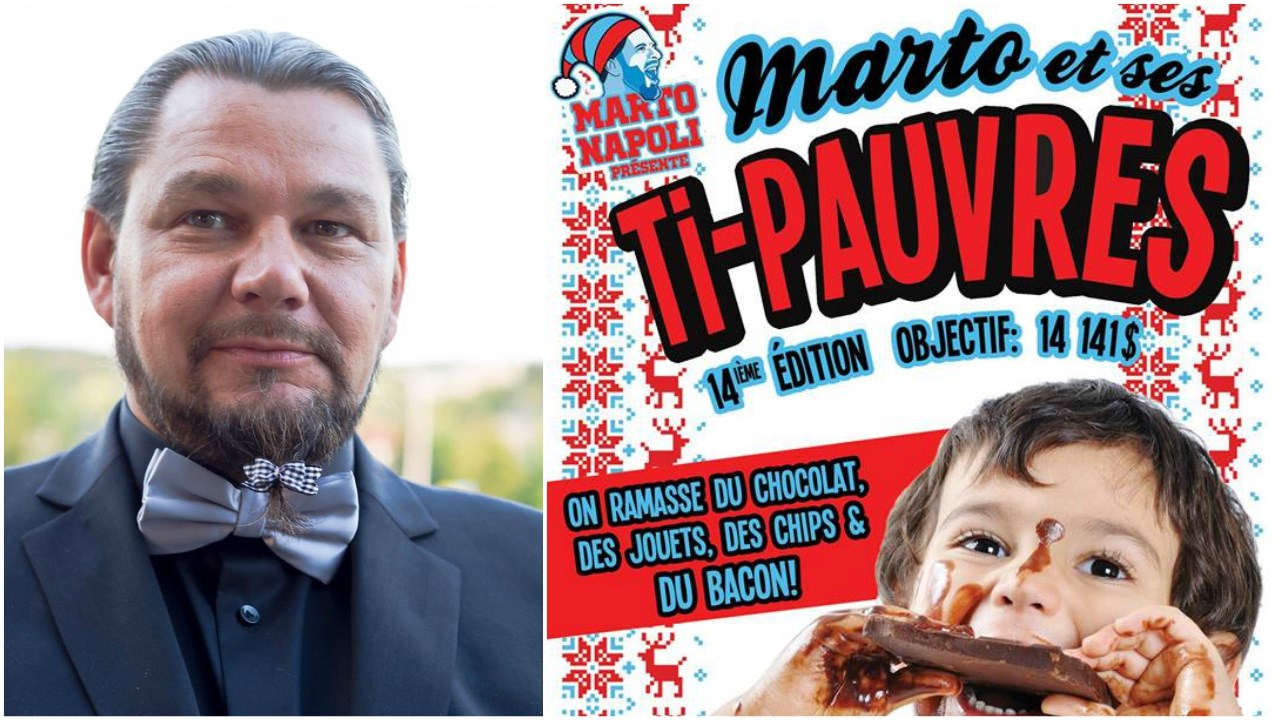 Antoine Bégin s'occupera d'amasser les sucreries pour « Marto et ses Ti-Pauvres » aujourd'hui à Saint-Georges