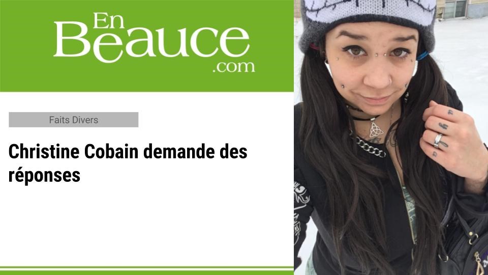 Une femme de 26 ans de Lambton, Christine Cobain, a été laissée avec son copain en pleine nuit dans un stationnement par leur service de raccompagnement alors que tous les deux étaient en état d'ébriété.