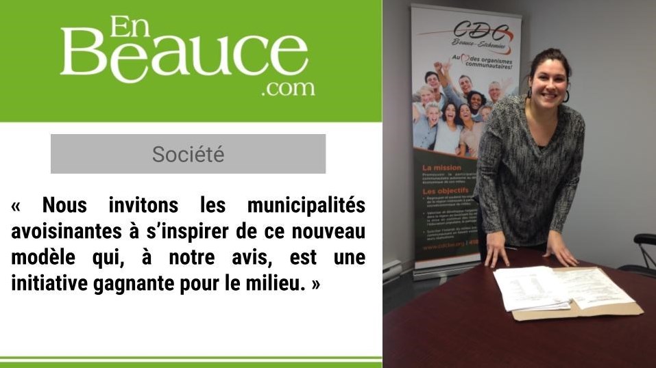 Mme Sarah Rodrigue, directrice générale de la CDC Beauce-Etchemins.