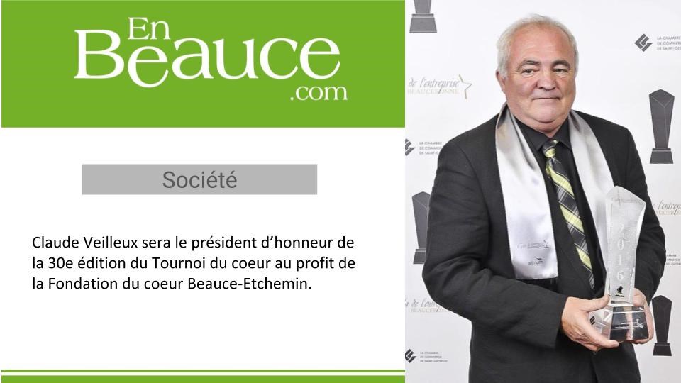 Claude Veilleux, récompensé au Gala de l'entreprise beauceronne. 