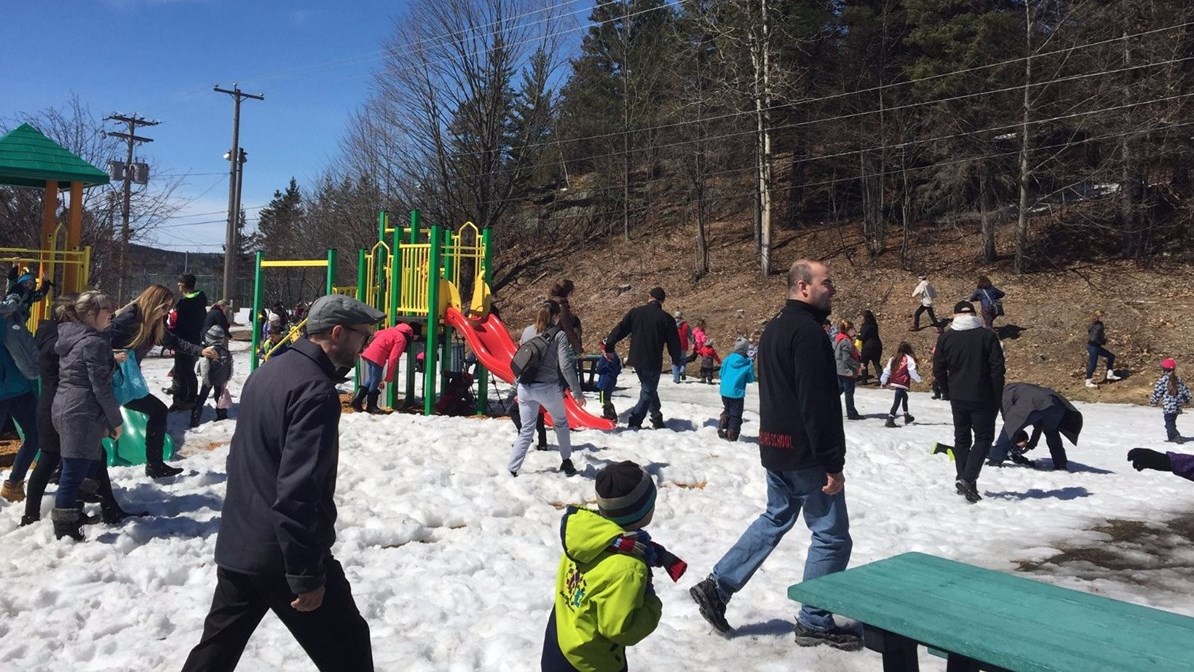 La première édition de la chasse aux cocos du 9 avril dernier à Beauceville.