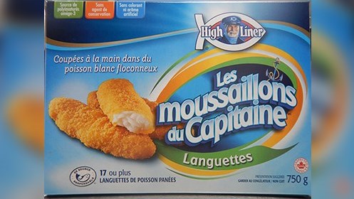 Rappel de languettes et de croquettes de poisson panées de marque High Liner