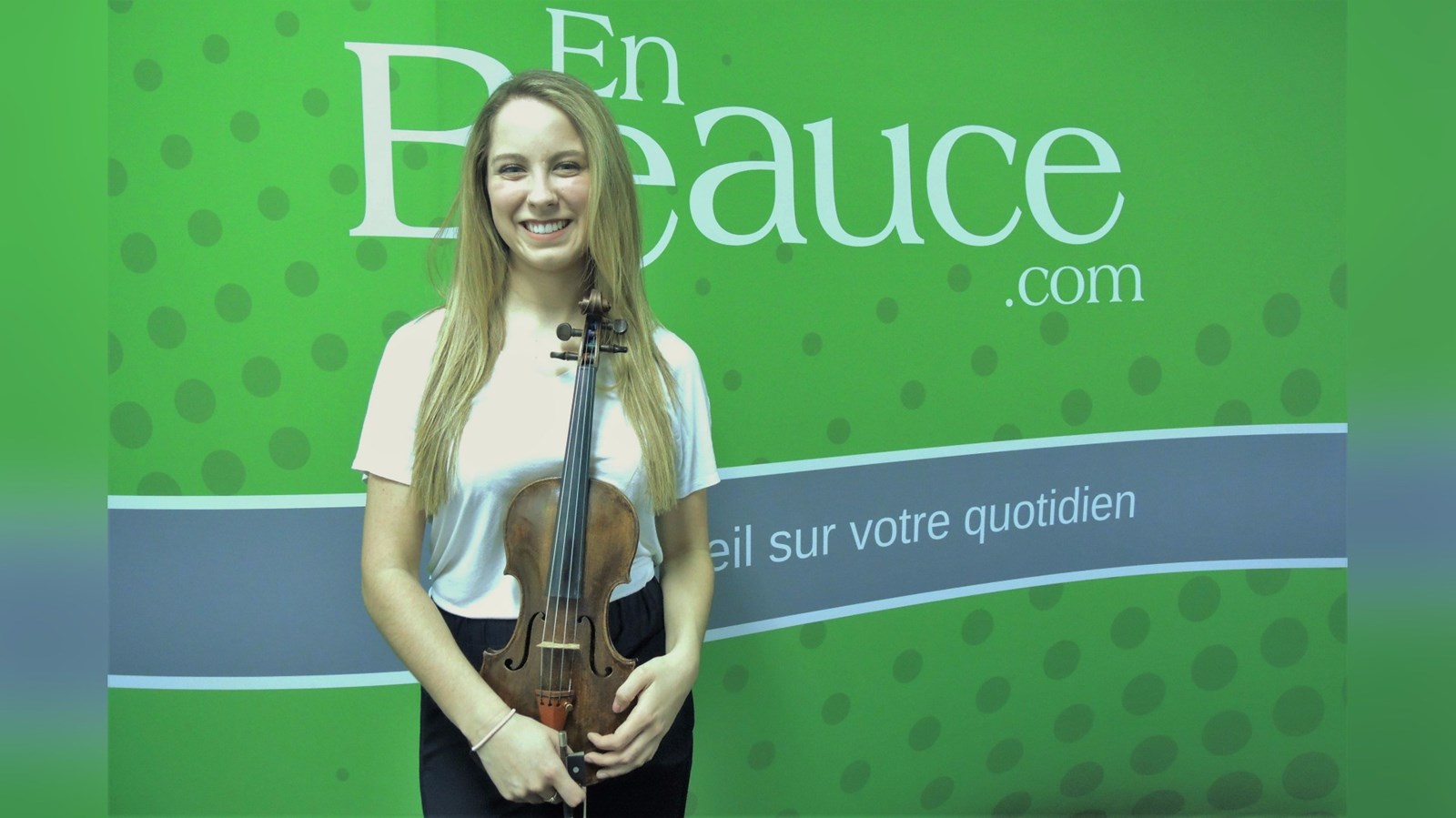 La violoniste beauceronne Marjorie Bourque.