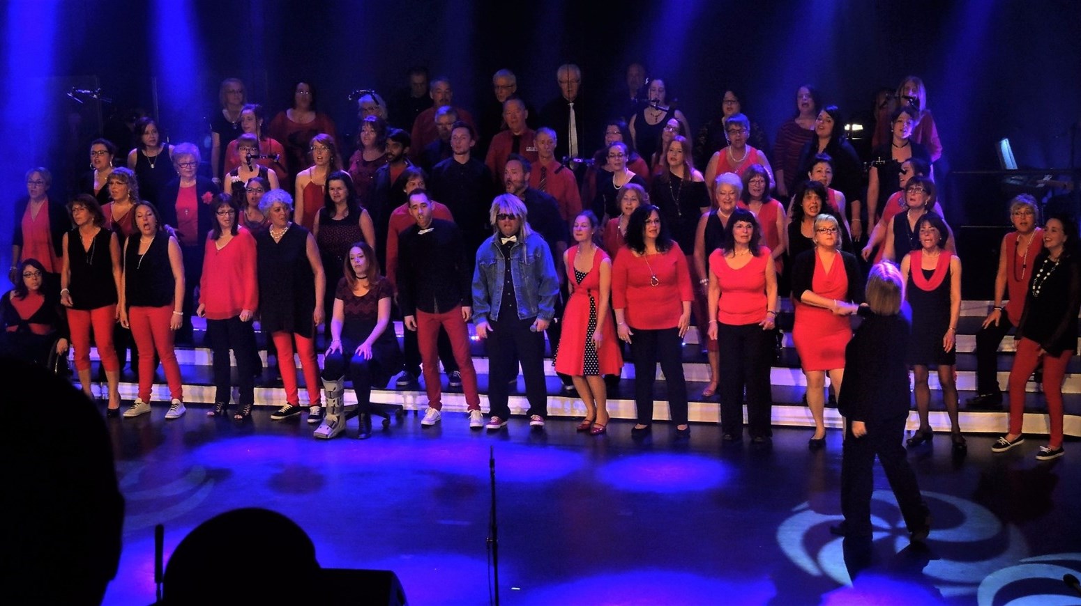 Les choristes du groupe vocal L'Écho Beauceron présentaient pour la troisième fois le 30 avril 2017 leur 56e concert annuel sous le thème de « L’Envers du décor » à la Polyvalente Saint-Georges.