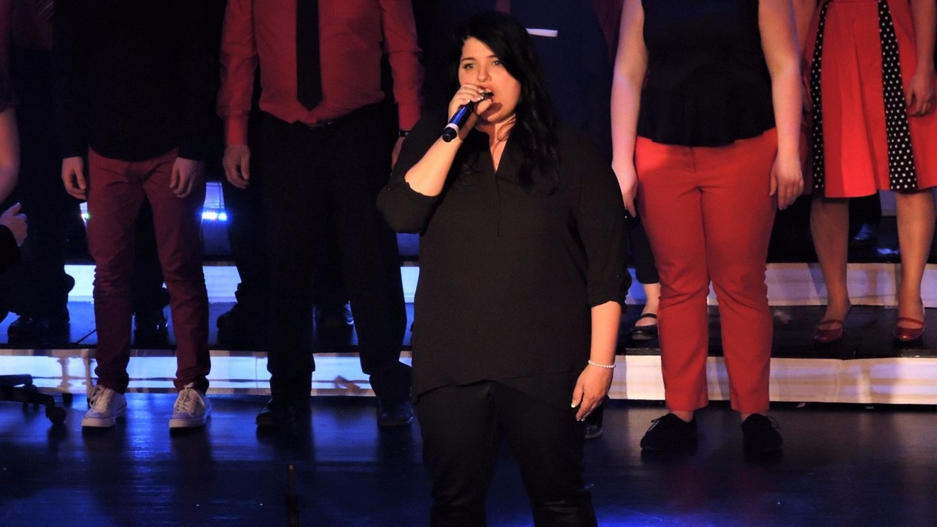 Les choristes du groupe vocal L'Écho Beauceron présentaient pour la troisième fois le 30 avril 2017 leur 56e concert annuel sous le thème de « L’Envers du décor » à la Polyvalente Saint-Georges.