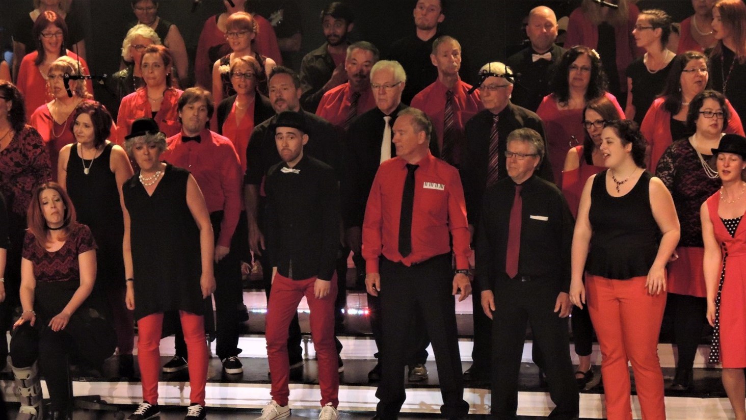Les choristes du groupe vocal L'Écho Beauceron présentaient pour la troisième fois le 30 avril 2017 leur 56e concert annuel sous le thème de « L’Envers du décor » à la Polyvalente Saint-Georges.