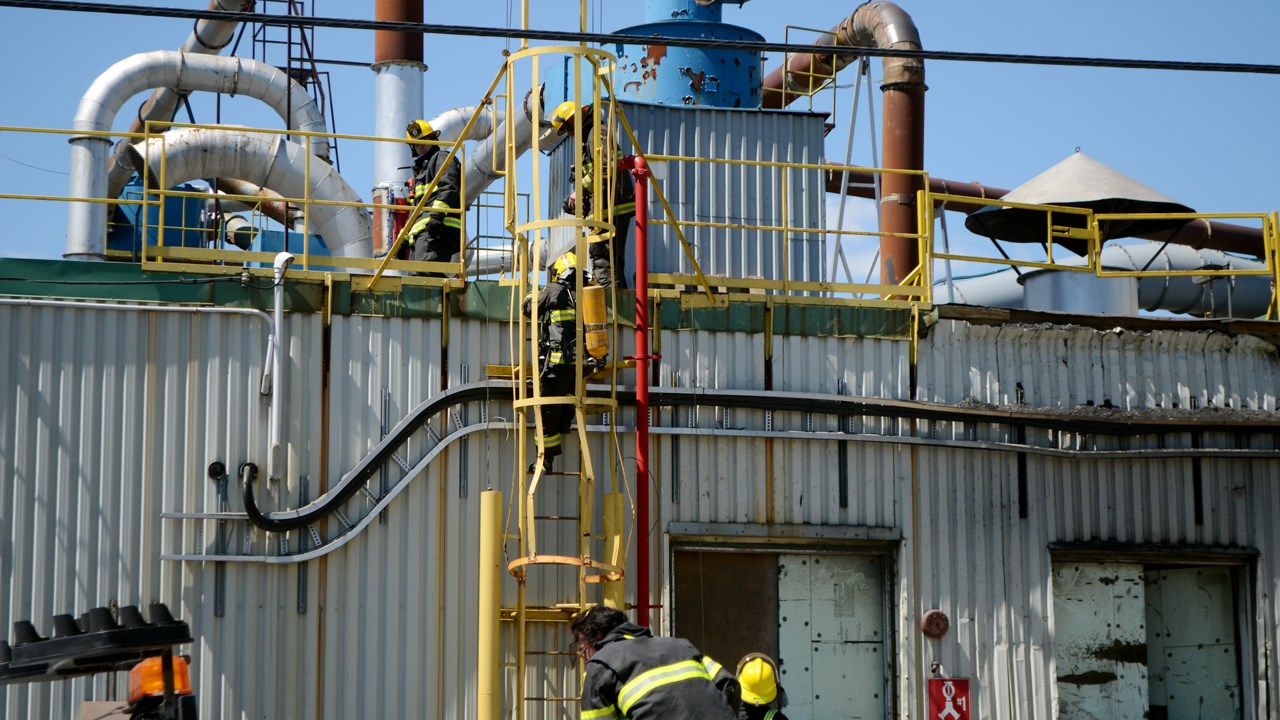 Incendie à l'usine de Royal Mat à Beauceville 