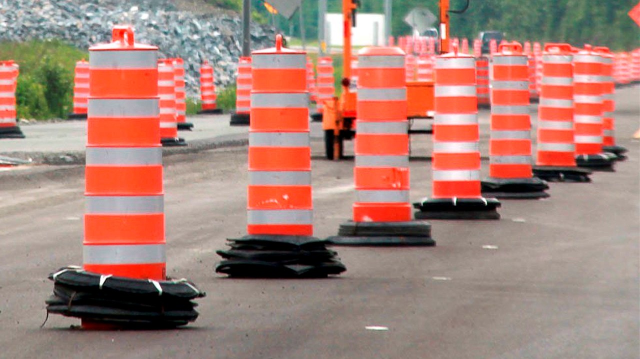 Travaux de rapiéçage sur la route 218 à Saint-Lambert-de-Lauzon