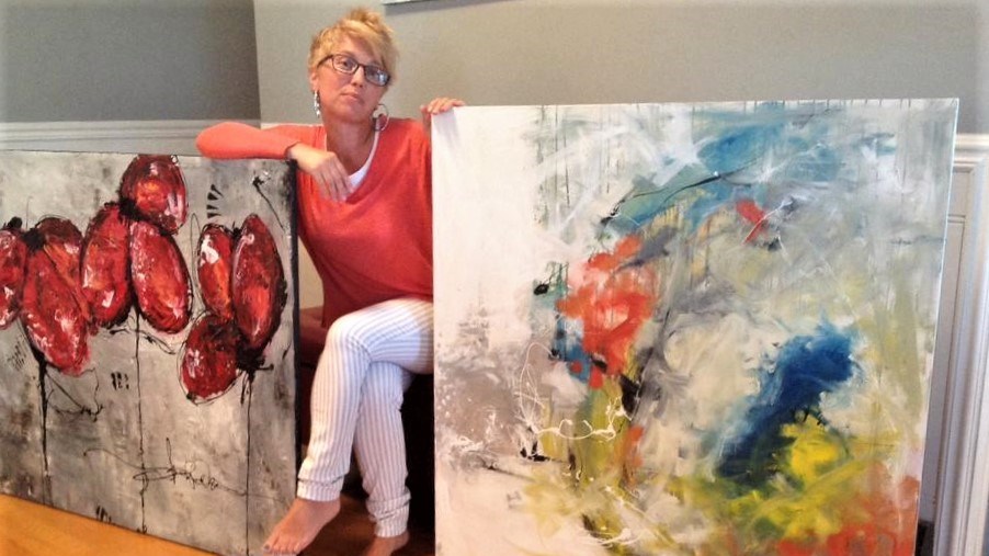 L'artiste peintre Annie Rodrigue.