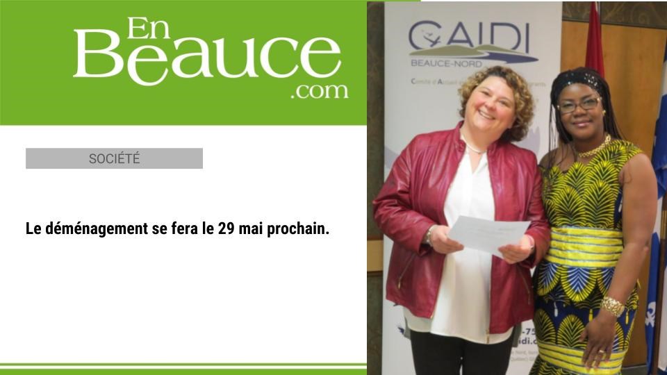De gauche à droite, la directrice générale du CJE de Beauce-Nord, Marie-Josée Bolduc, et la coordonnatrice du CAIDI, Aya Georgette Dje.