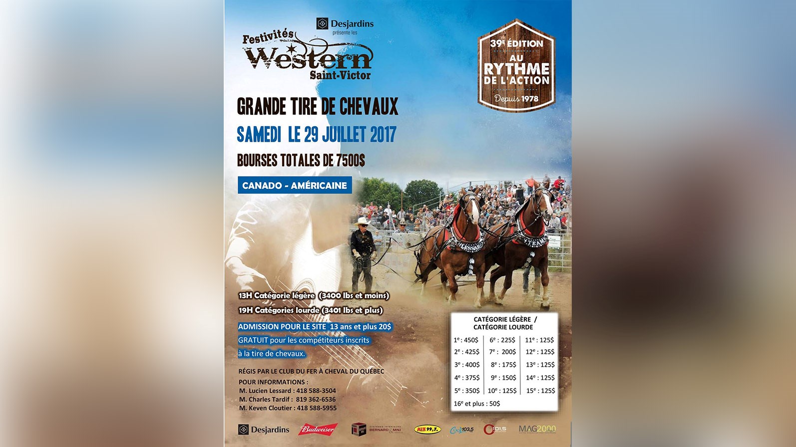 Plusieurs nouveautés pour la 39e édition des Festivités Western de Saint-Victor
