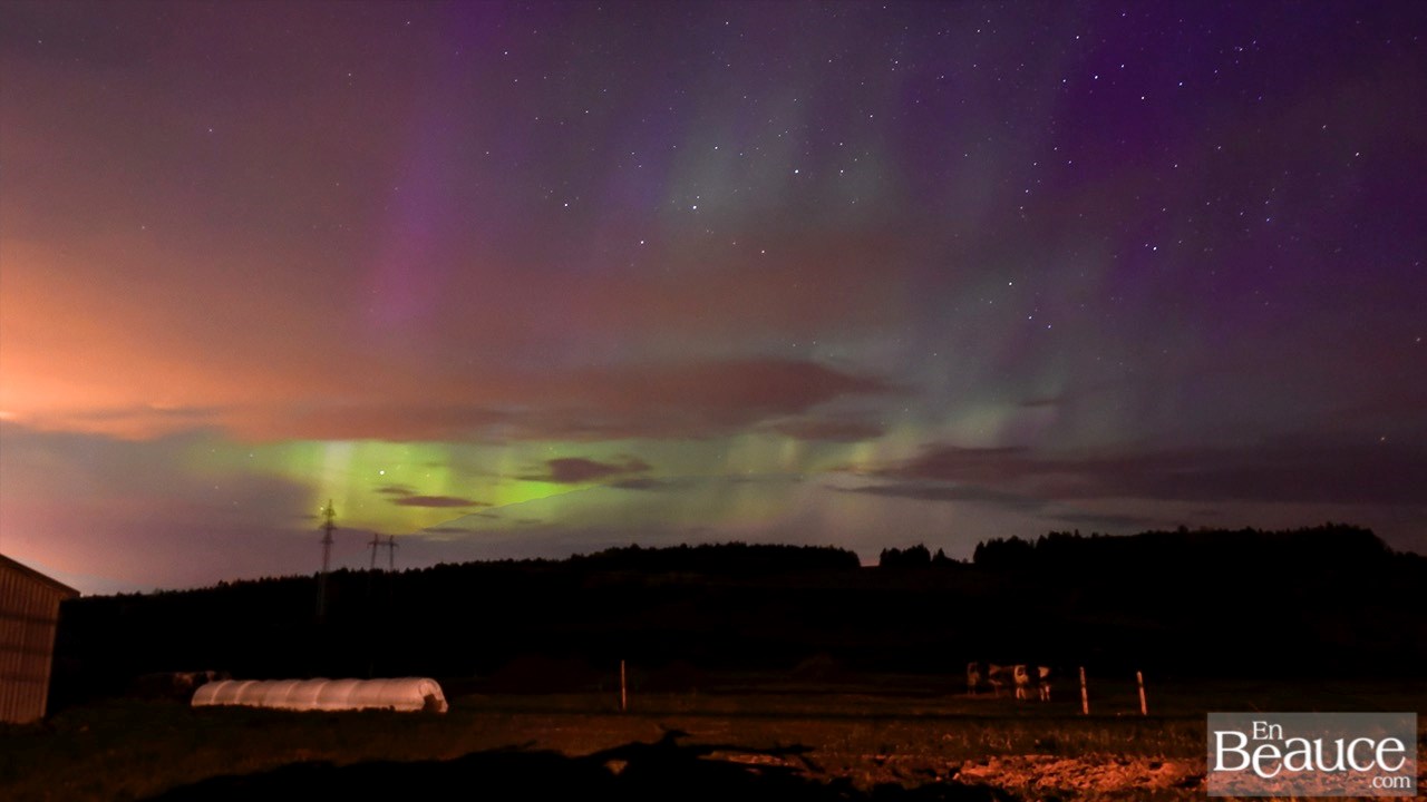 Des aurores boréales illuminent le ciel de Beauce