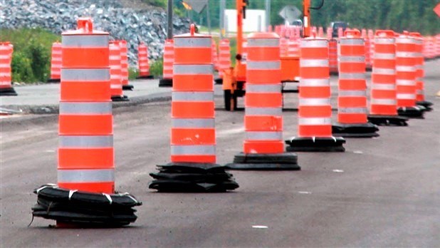 Travaux de rapiéçage mécanisé sur la route 173 à Sainte-Marie