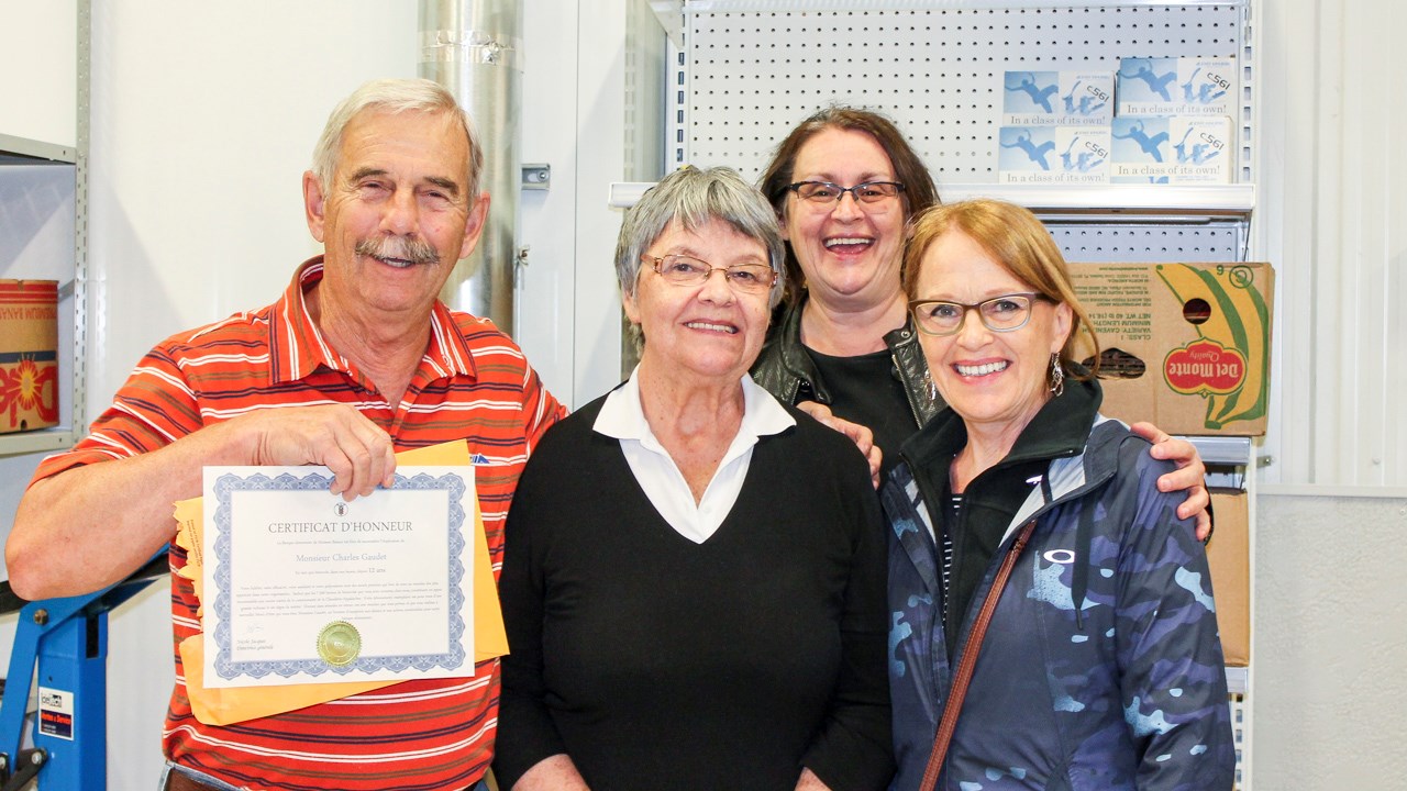 De gauche à droite, Charles Gaudet, Renée Caron, Hélène Rodrigue et Suzanne Larochelle. 