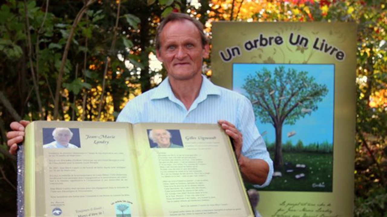 Inauguration de trois plaques commémoratives au parc « Un arbre un livre » de Saint-Frédéric