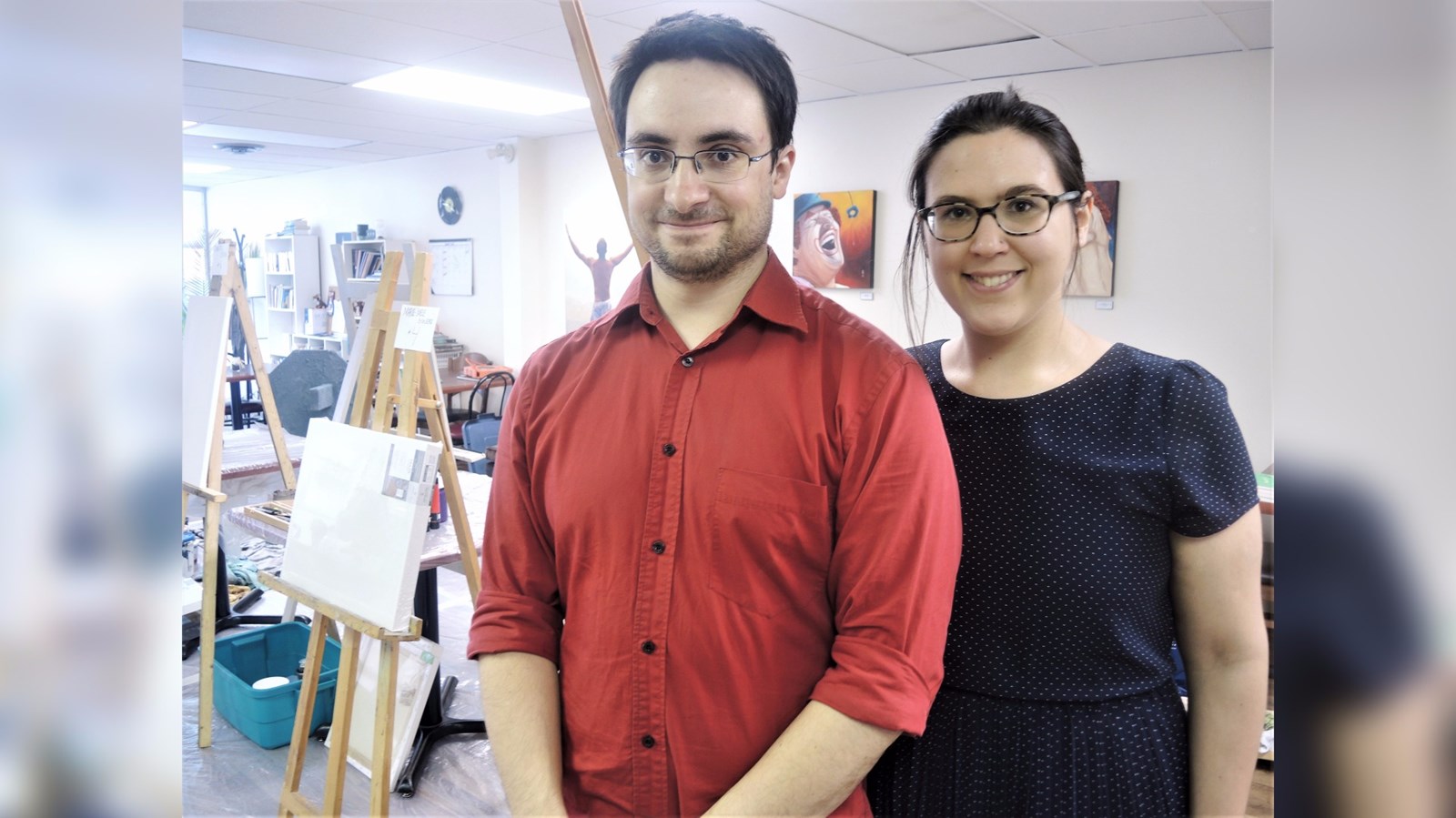 Pier-Alexandre Arial et Emmanuelle Latendresse, propriétaires du Café L'Aléa à Saint-Georges et organisateurs de la première édition du Bataill'Art.