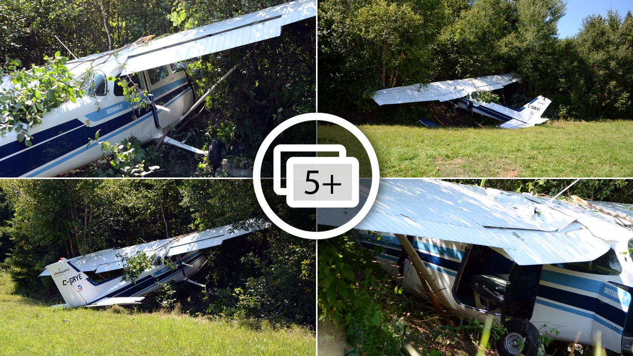 Un avion Cessna s'écrase dans un champ de Sainte-Marie