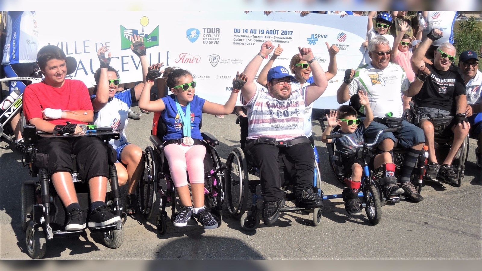 Quelques athlètes beaucerons du Défi sportif AlterGo sur l'Île Ronde de Beauceville, lors du jeudi 17 août 2017.