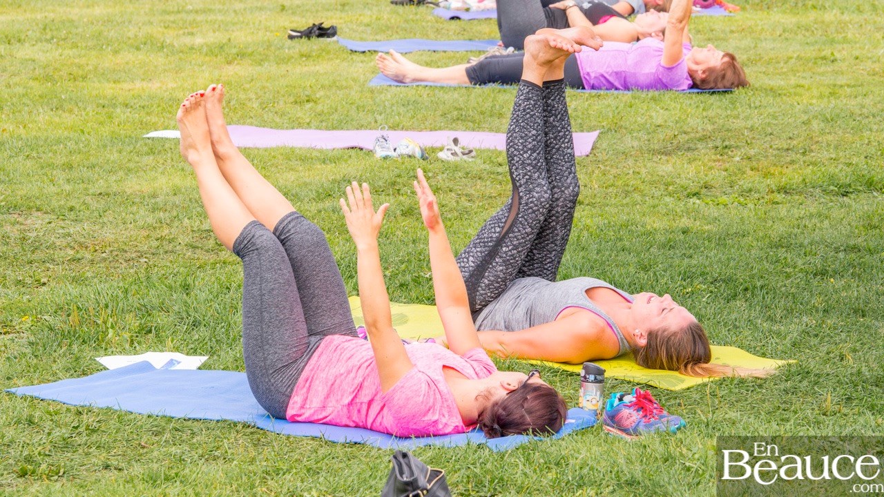 Près de 25 personnes présentes au Méga Yoga pour la petite Katou à Beauceville