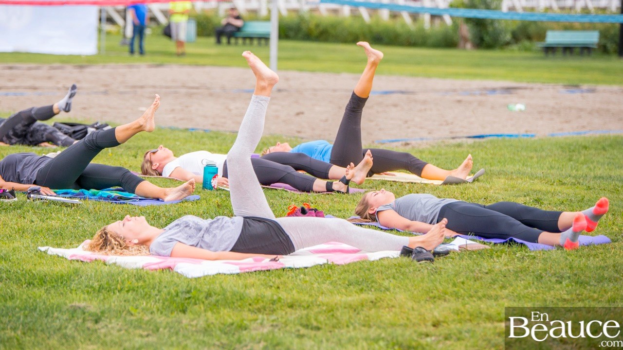 Près de 25 personnes présentes au Méga Yoga pour la petite Katou à Beauceville