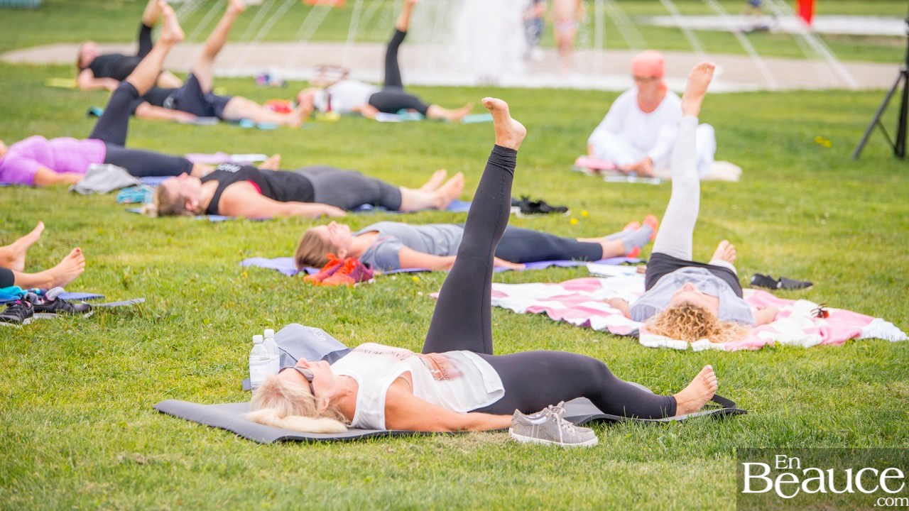 Près de 25 personnes présentes au Méga Yoga pour la petite Katou à Beauceville