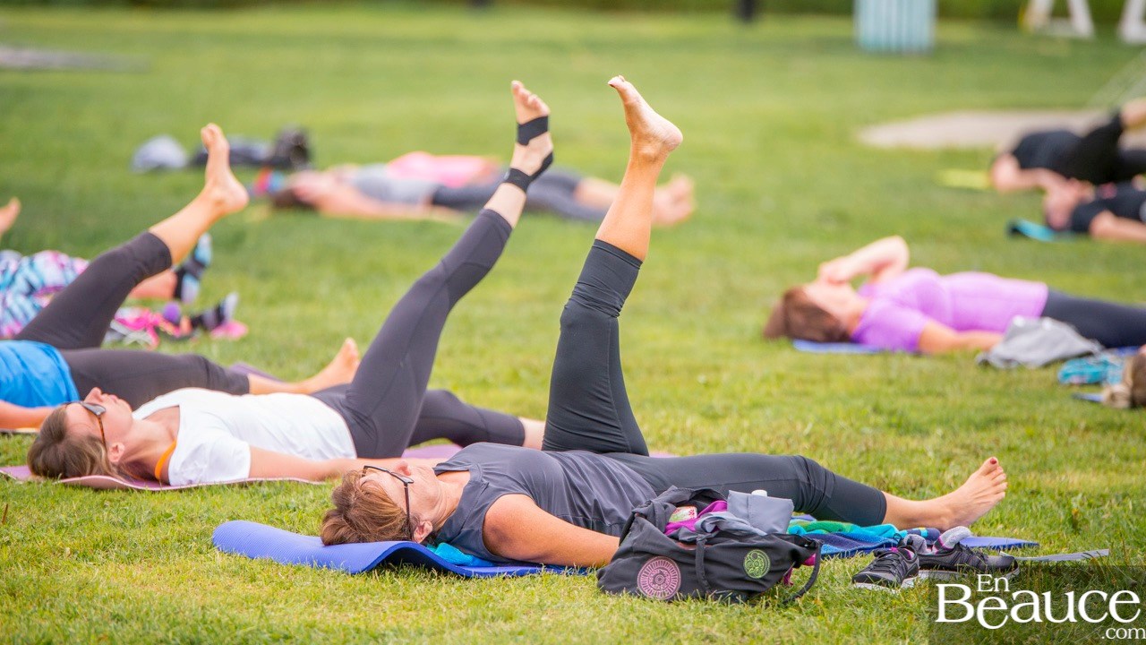Près de 25 personnes présentes au Méga Yoga pour la petite Katou à Beauceville