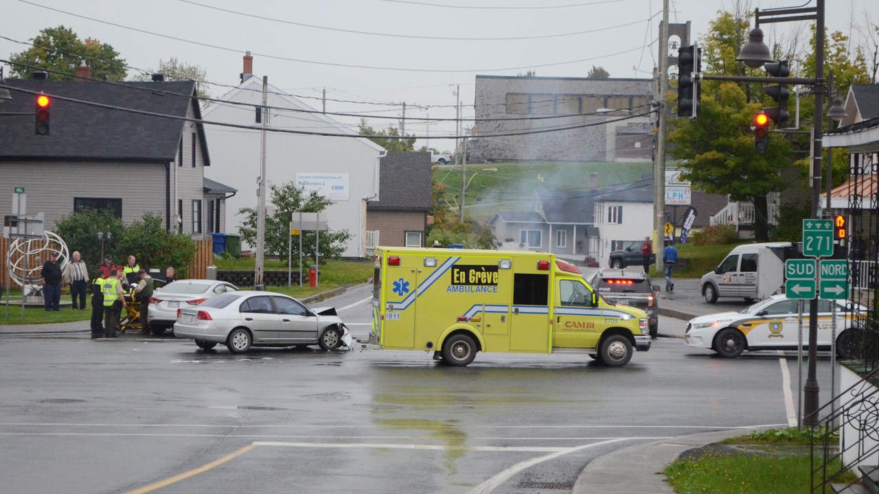 Un accident de la circulation fait un blessé à Saint-Benoît-Labre 
